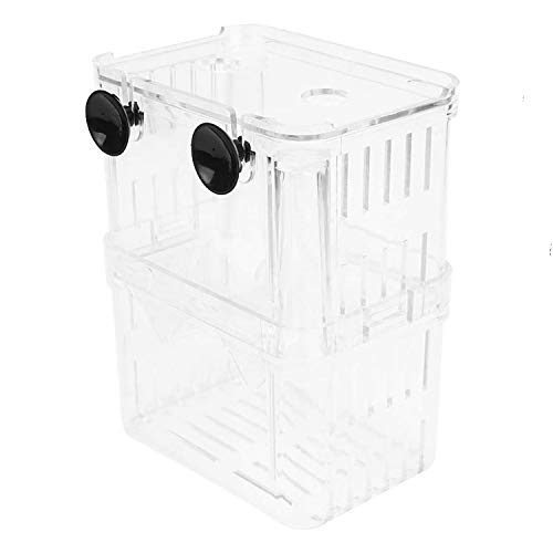 Petzilla - Caja de criador de acuario en el tanque para pecera, incubadora de cría para criadero de peces pequeños, divisor acrílico para camarones, pez payaso, peces agresivos, peces lesionados (pequeño)