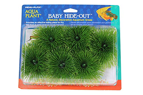 Penn Plax - Hierba para cría de peces, escondite para bebés, escondite seguro para alevines, hierba decorativa para acuarios