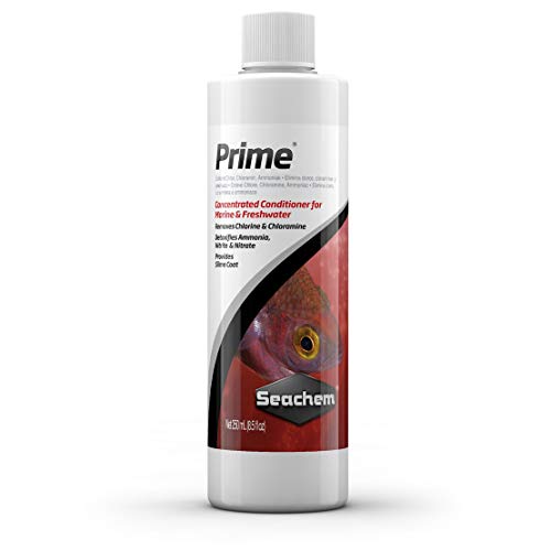 Seachem Prime Acondicionador de agua dulce y salada - Eliminador químico y desintoxicante 500 ml